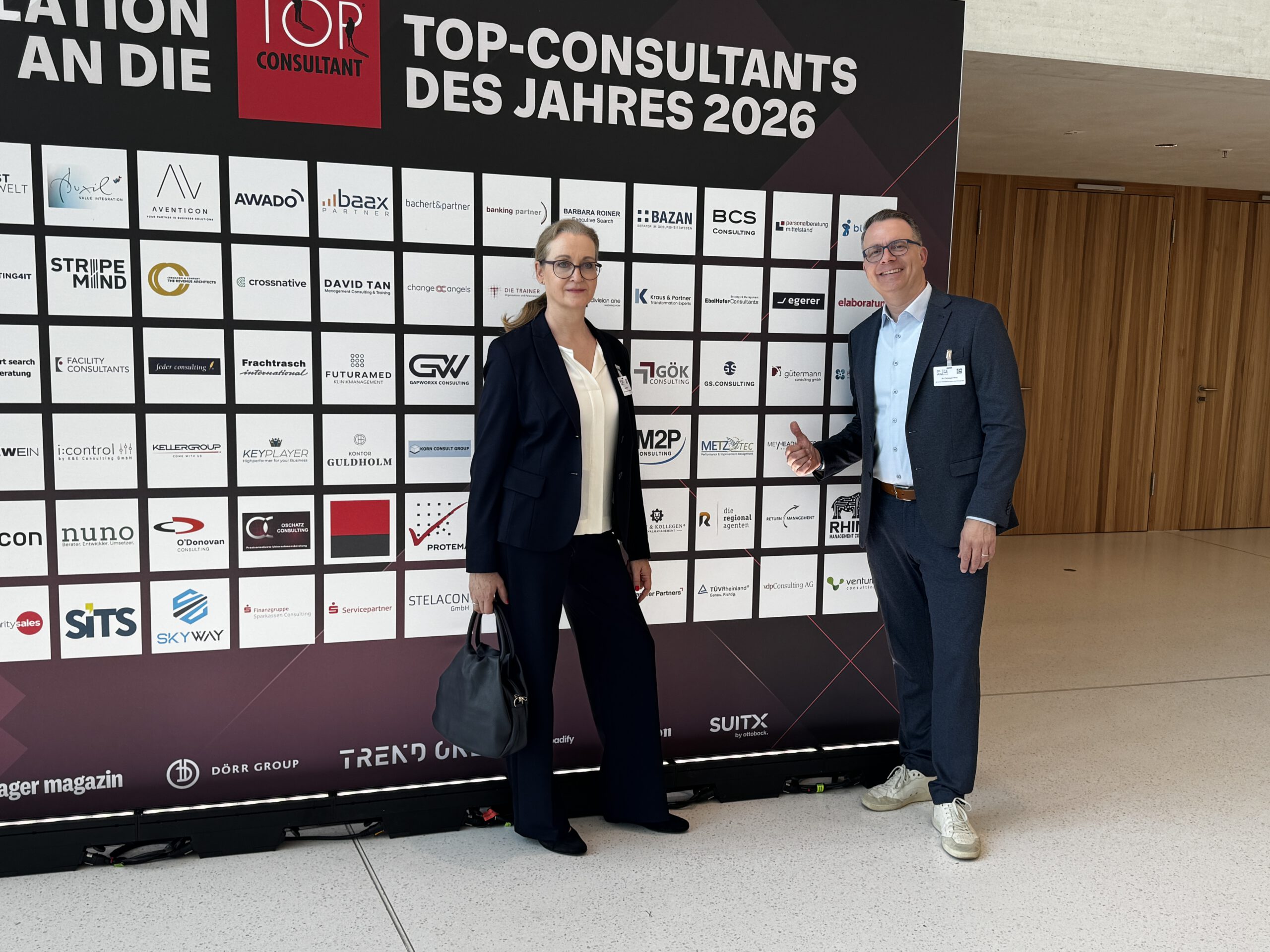 Linda Zervakis und Christian Wulff